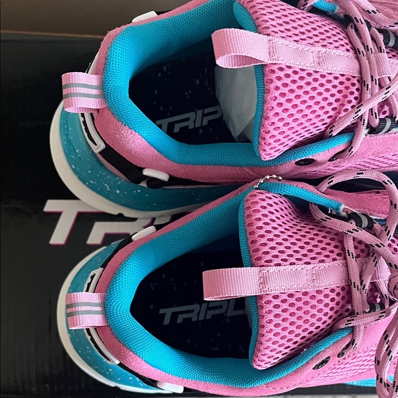 Triple 7 Pink and Blue Athletic Shoes